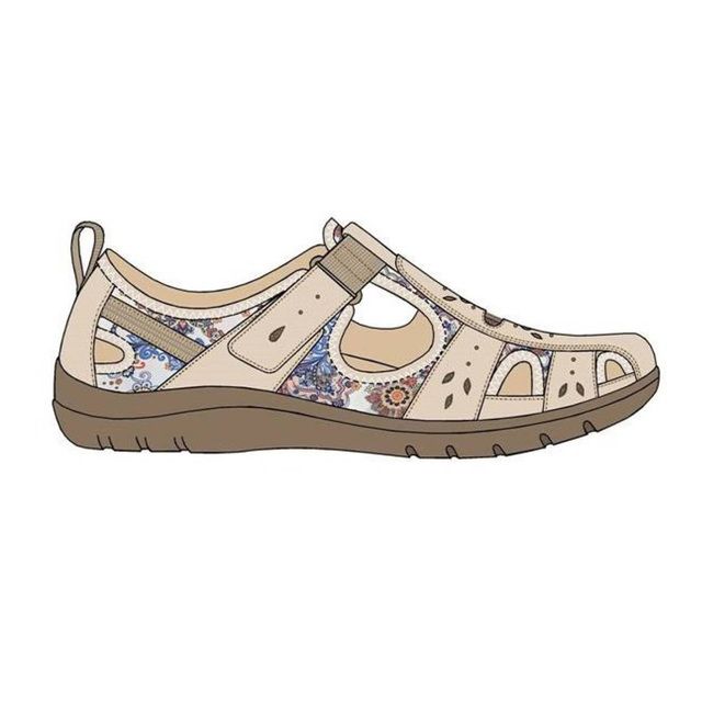 Earth Spirit Closed Toe Sandals - Beige Gold - 41321/55 CLEVELAND 01